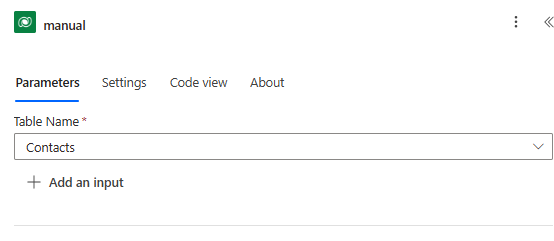 When a row is selected trigger on the Contacts table