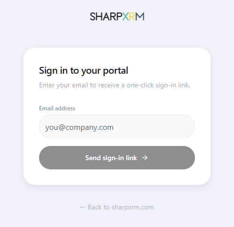 Sign in to your portal page